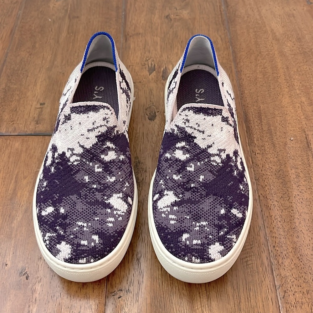 Rothys Womens US 6 Shibori Tye Dye Limited Edition Purple Sneaker Slip On Shoes